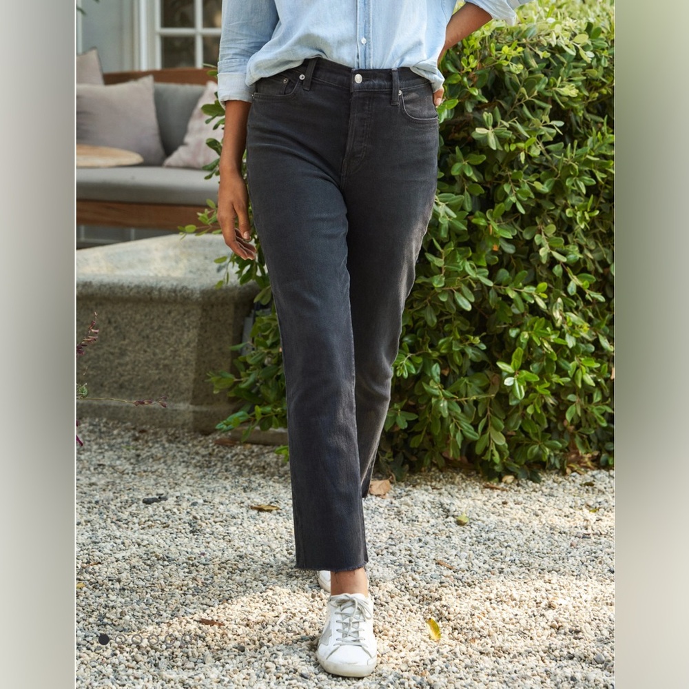 Frank & Eileen Black Straight Leg Jeans